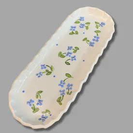 Blue Flower Cracker Tray