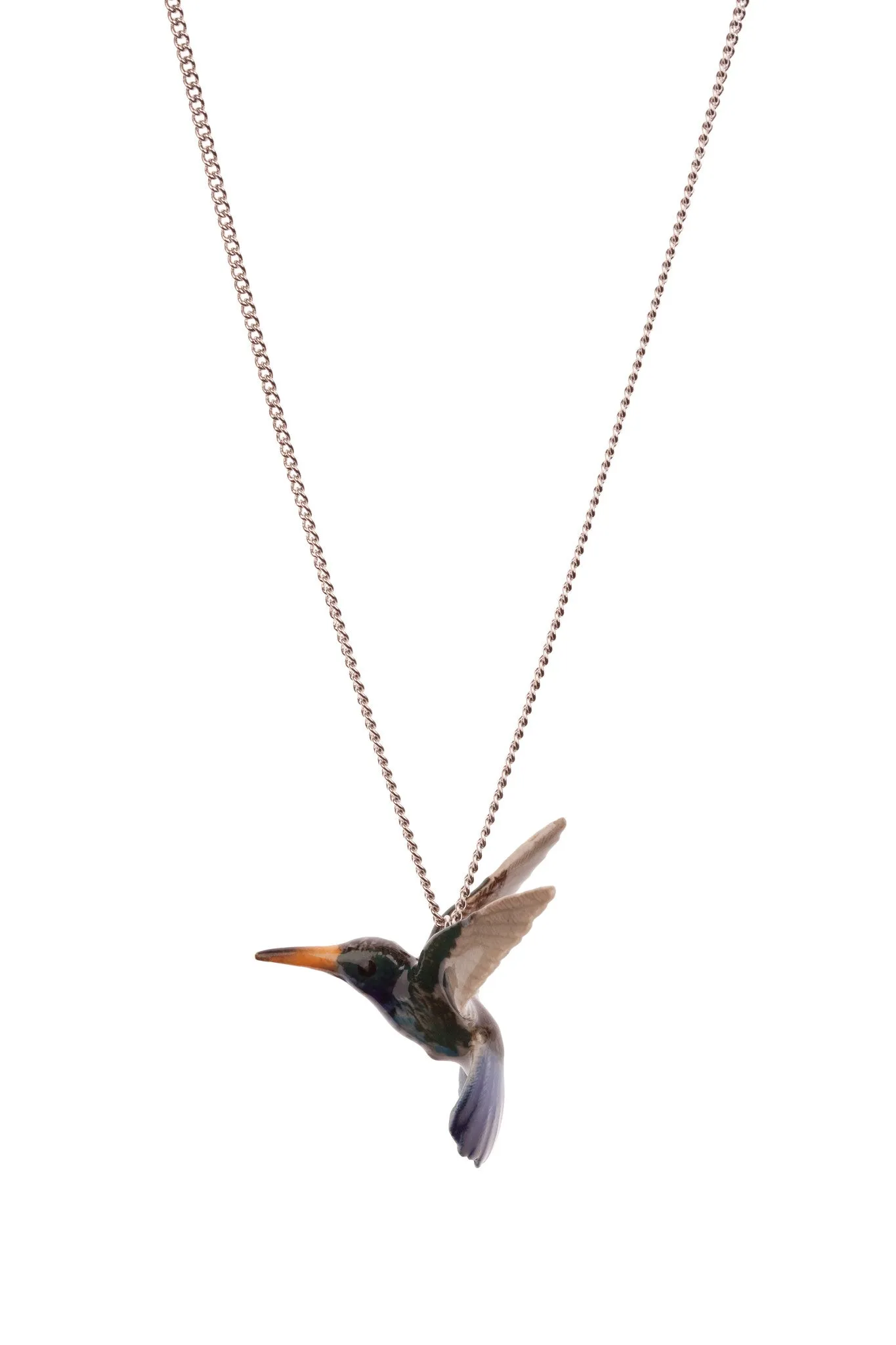 Blue Hummingbird Necklace