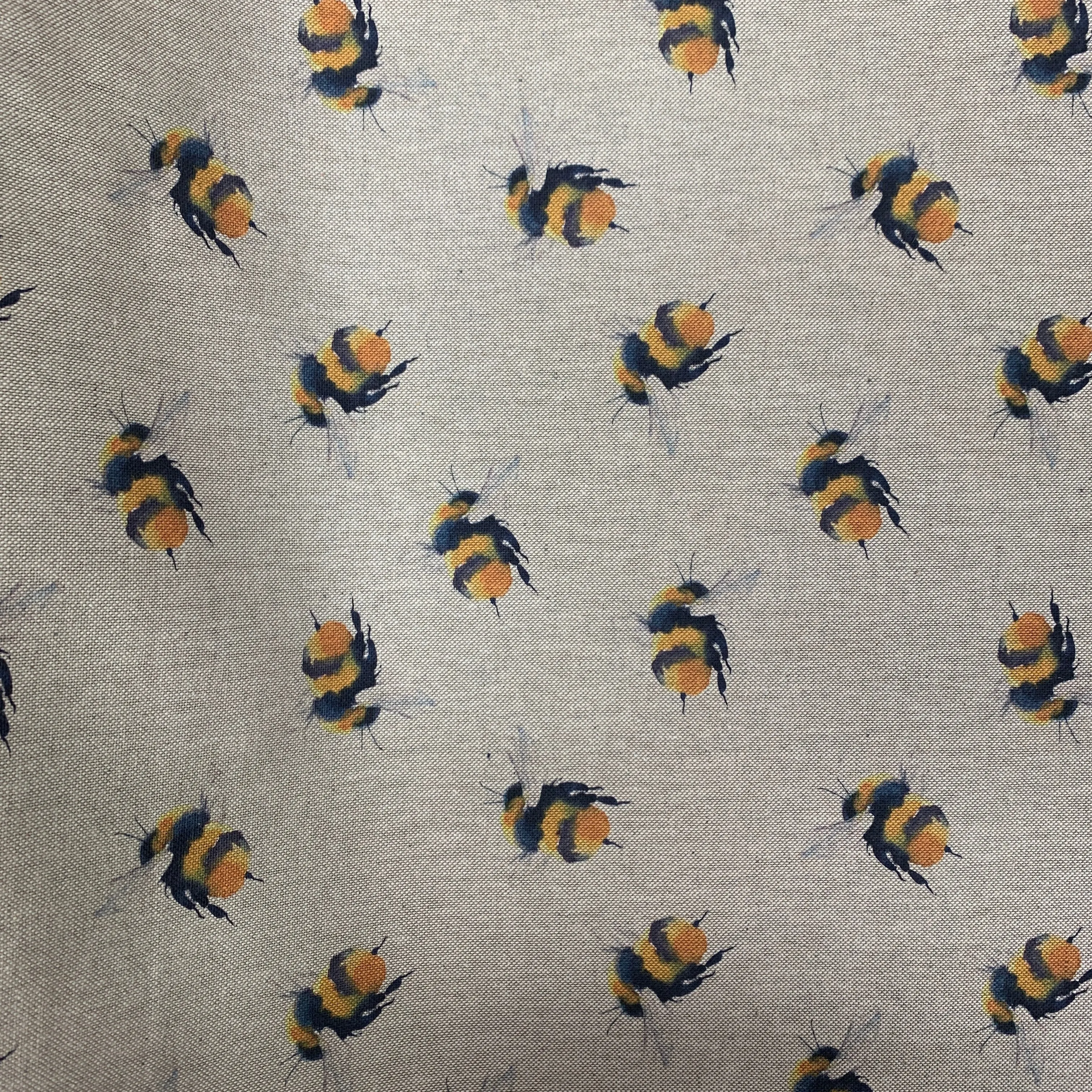 Bumble Bee Printed 'Linen' Fabric