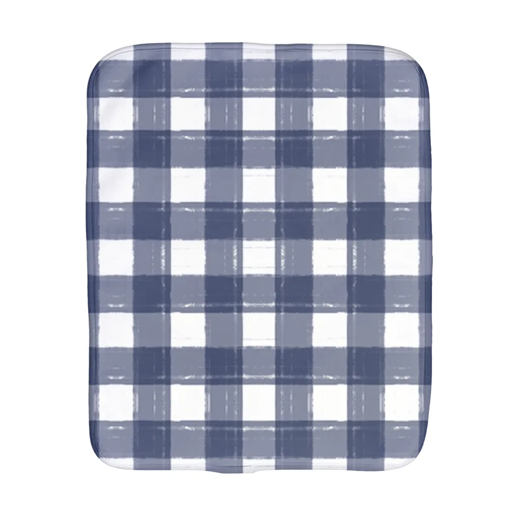 Burp Cloth Navy Gingham