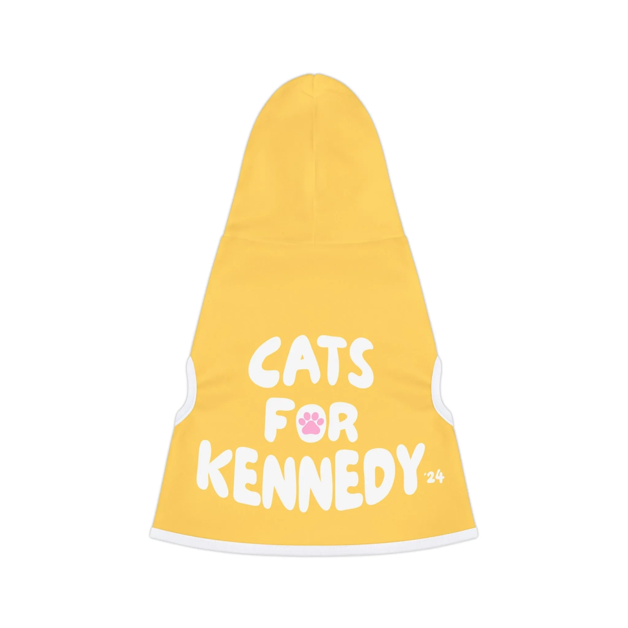 Cats for Kennedy Pet Hoodie in Yellow