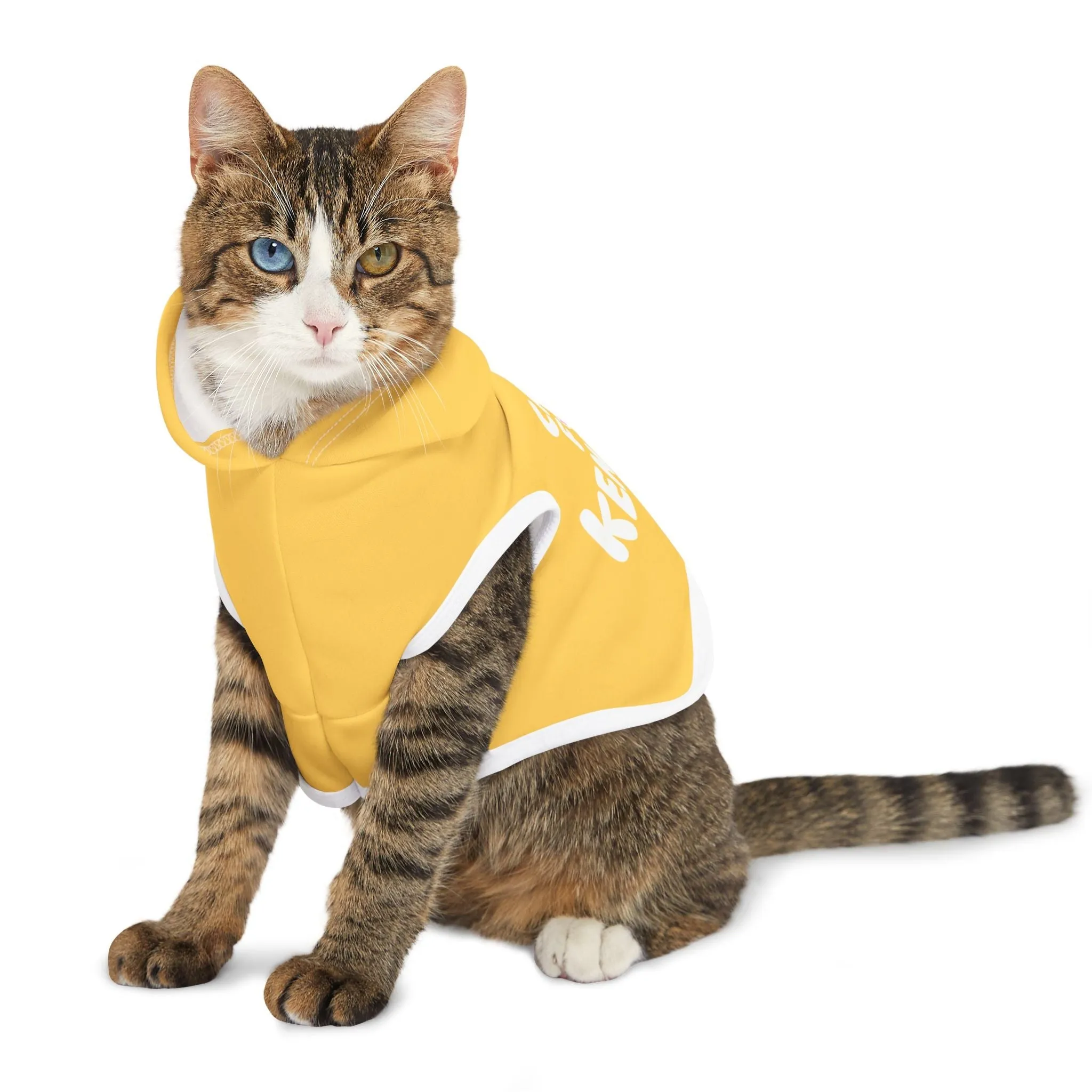 Cats for Kennedy Pet Hoodie in Yellow