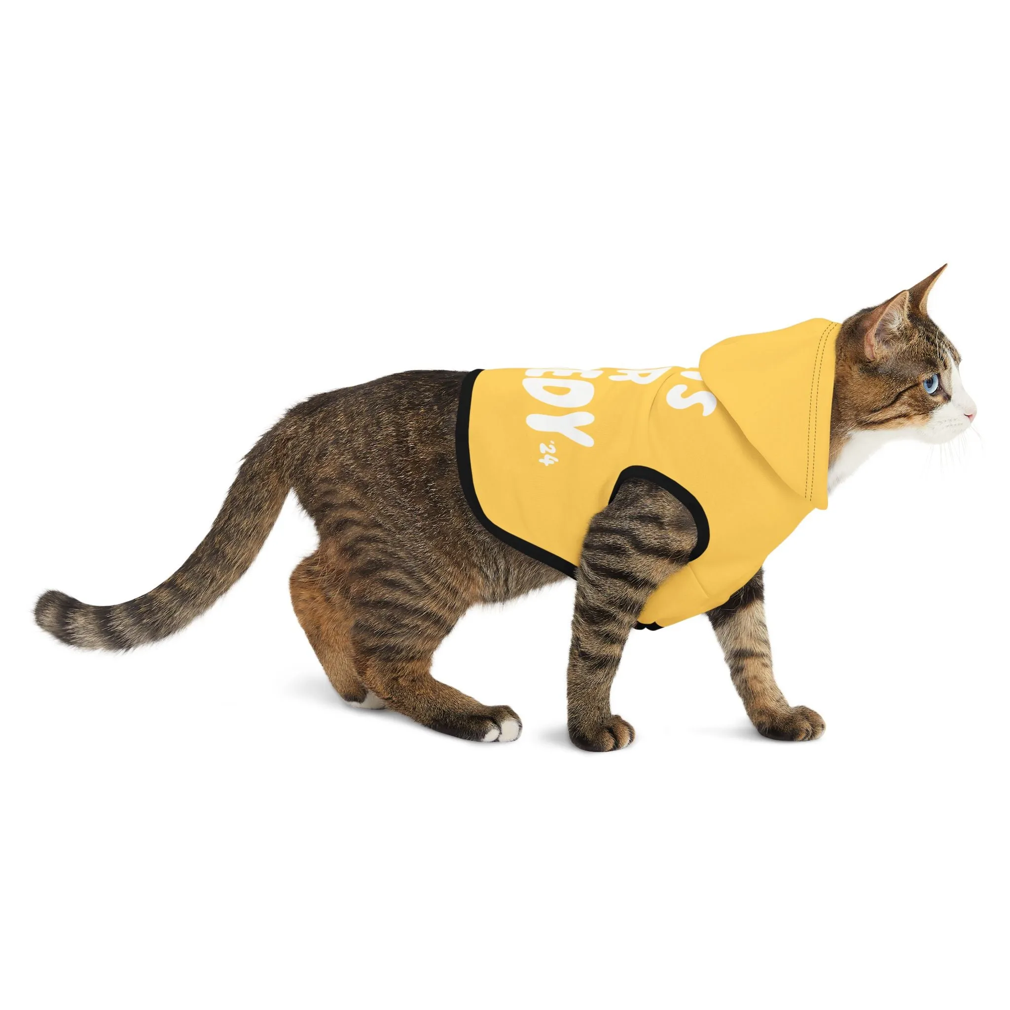 Cats for Kennedy Pet Hoodie in Yellow