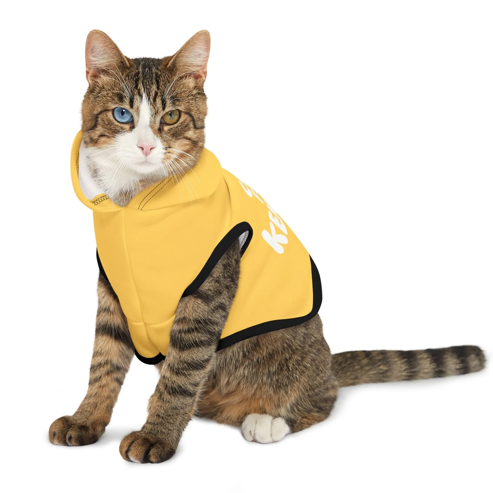 Cats for Kennedy Pet Hoodie in Yellow