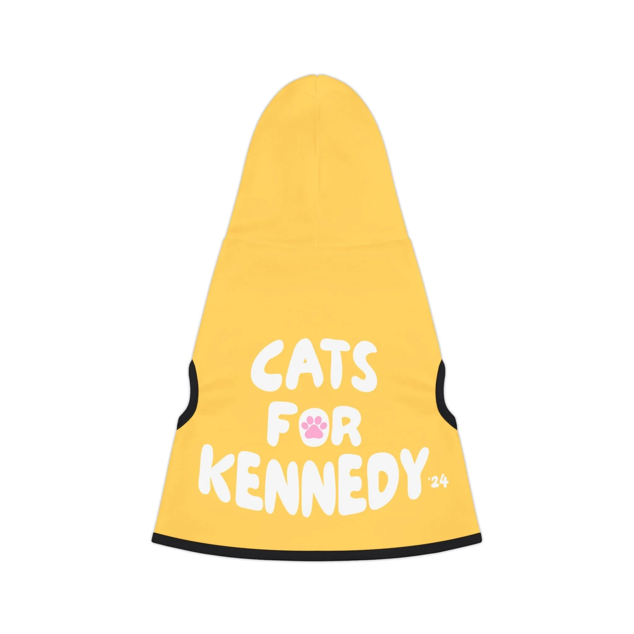 Cats for Kennedy Pet Hoodie in Yellow