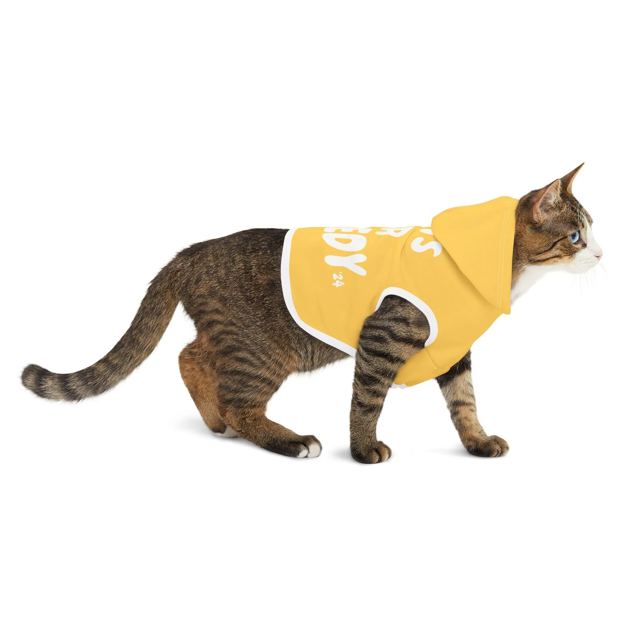 Cats for Kennedy Pet Hoodie in Yellow