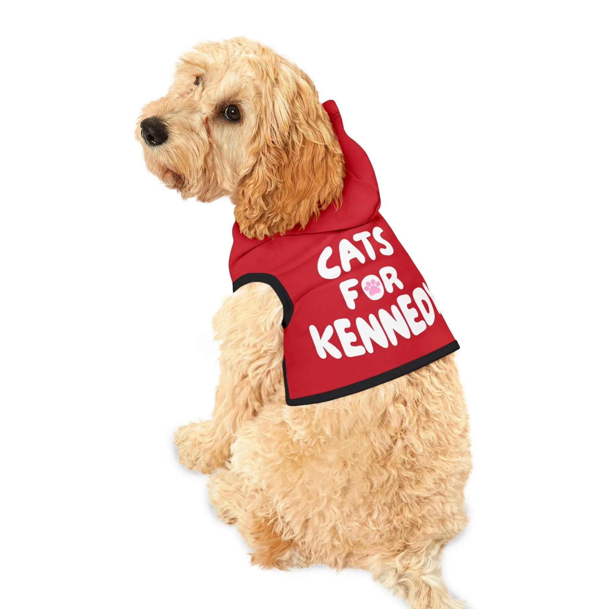 Cats for Kennedy Pet Hoodie | Red