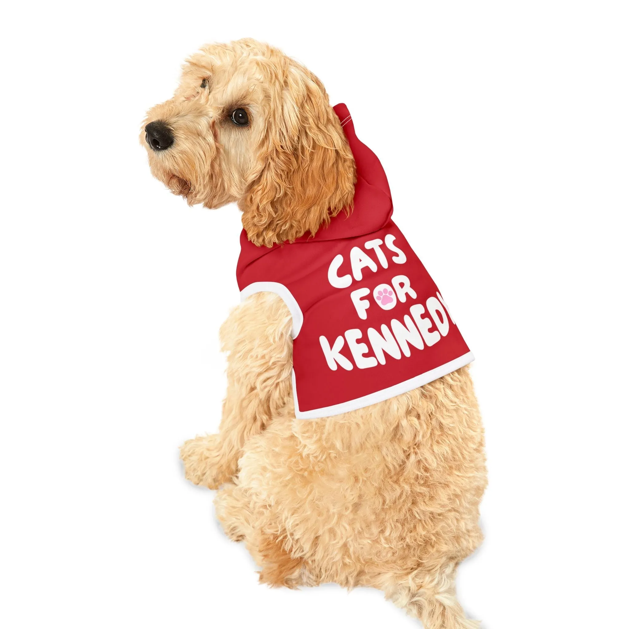 Cats for Kennedy Pet Hoodie | Red