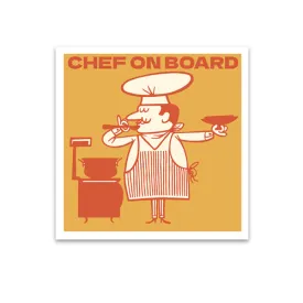 Chef onboard Reflective Sticker