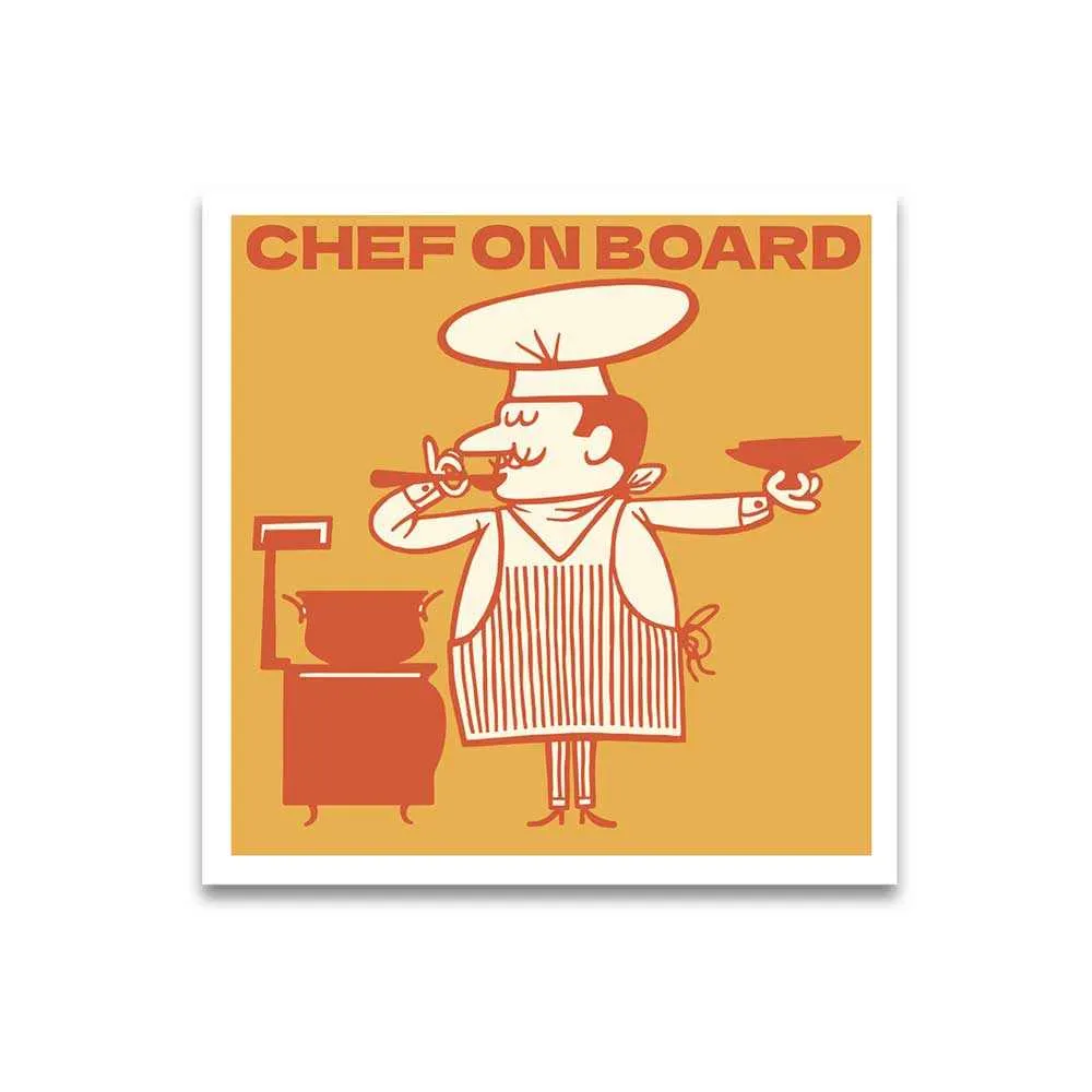 Chef onboard Reflective Sticker