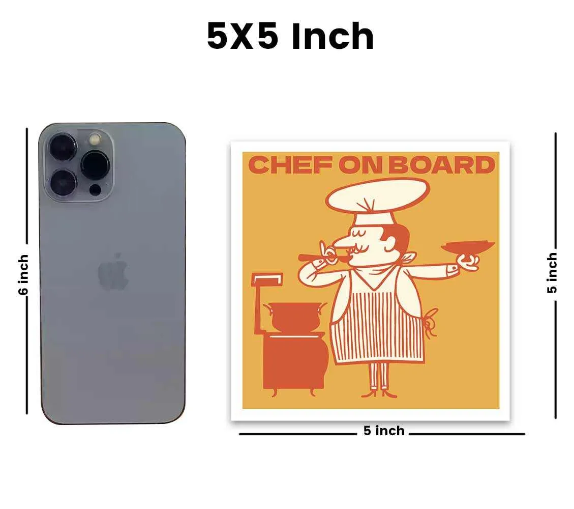 Chef onboard Reflective Sticker