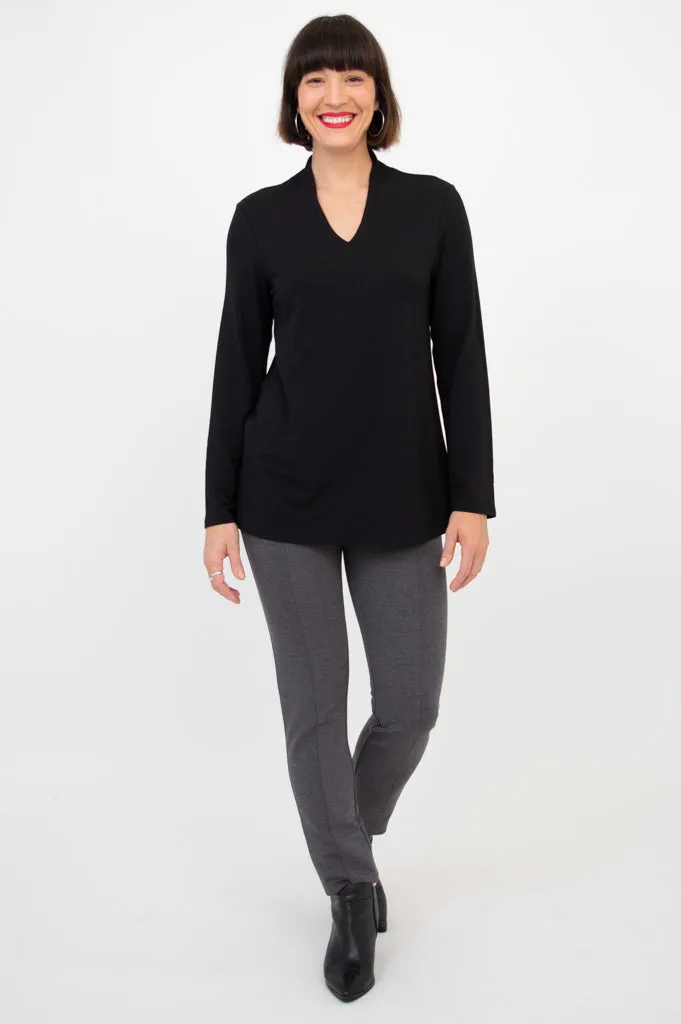 Chimmy Top, Black, Bamboo