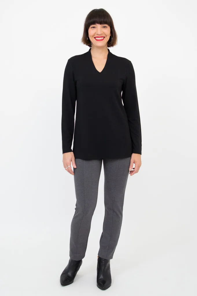 Chimmy Top, Black, Bamboo