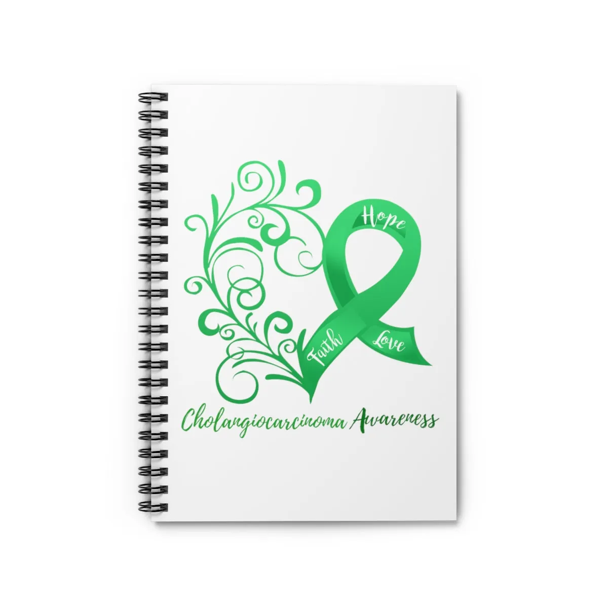 Cholangiocarcinoma Awareness Spiral Journal - Ruled Line (White)