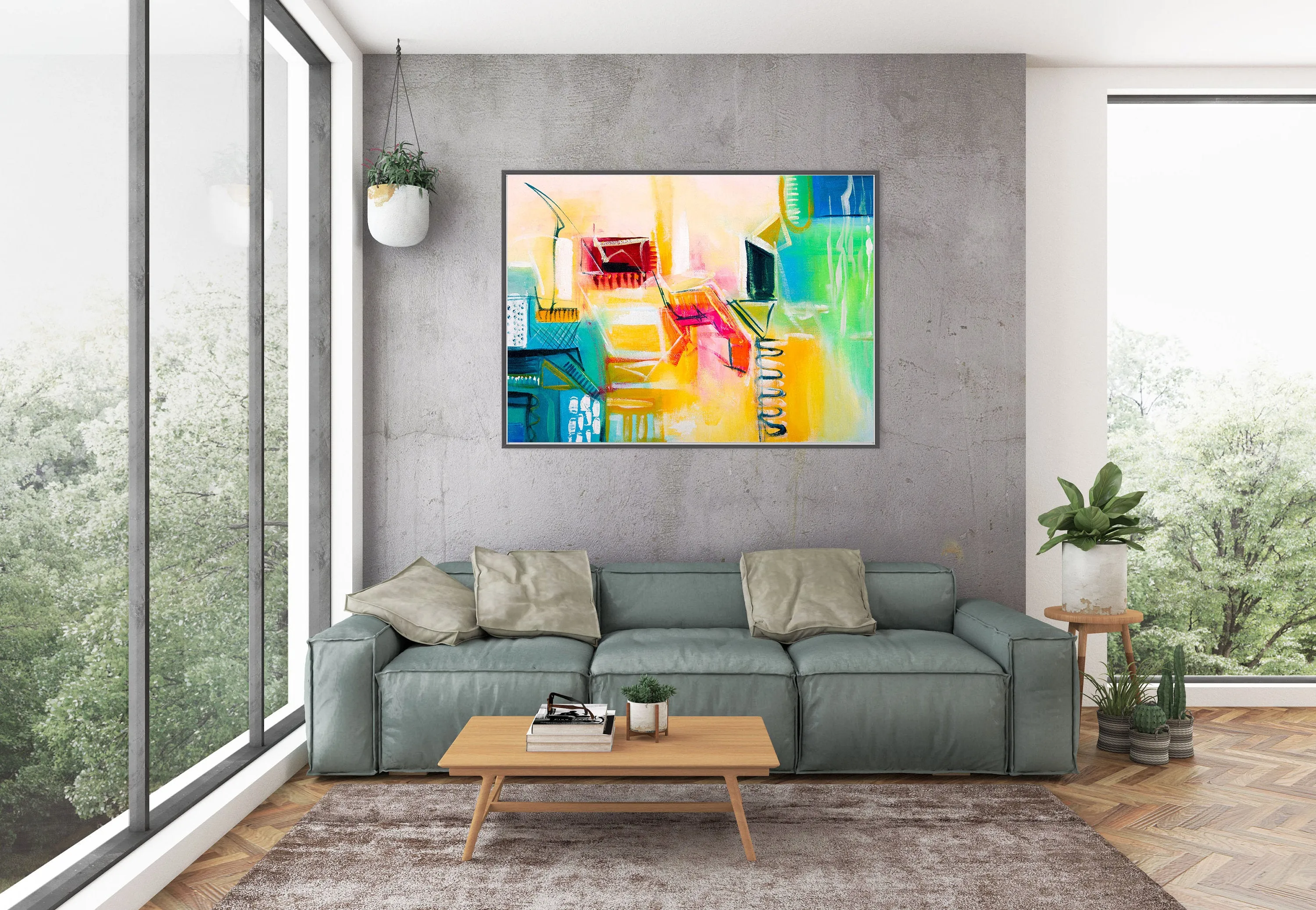 Colorful Wall Art Paintings Extra Large Artwork Abstract Canvas Art Dp083