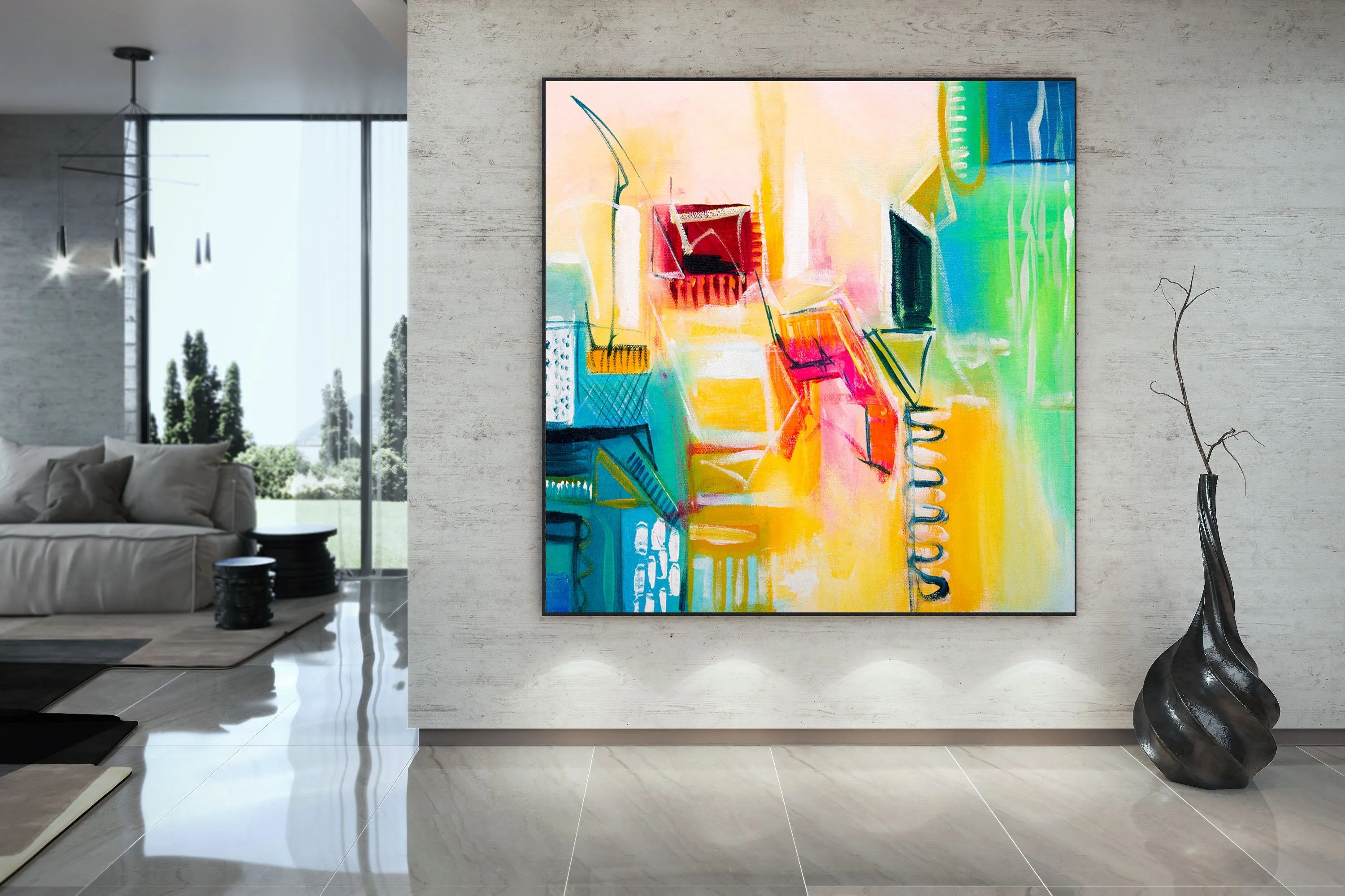 Colorful Wall Art Paintings Extra Large Artwork Abstract Canvas Art Dp083