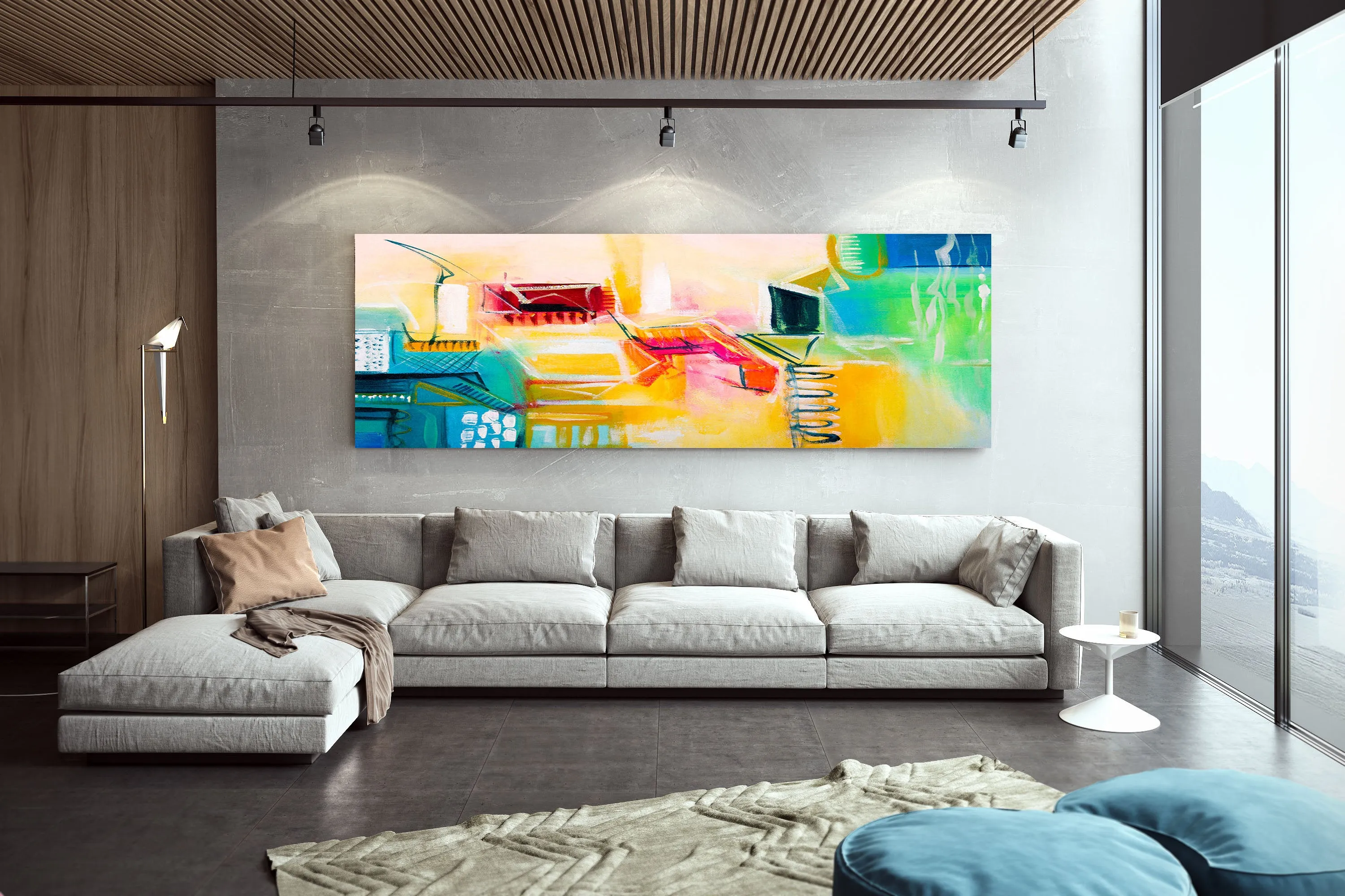 Colorful Wall Art Paintings Extra Large Artwork Abstract Canvas Art Dp083