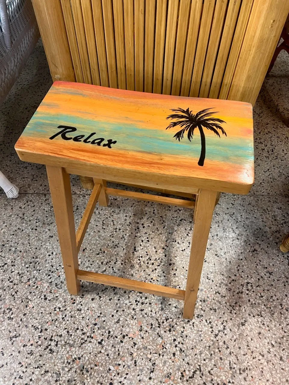 Counter Stool "Relax" Hand Painted