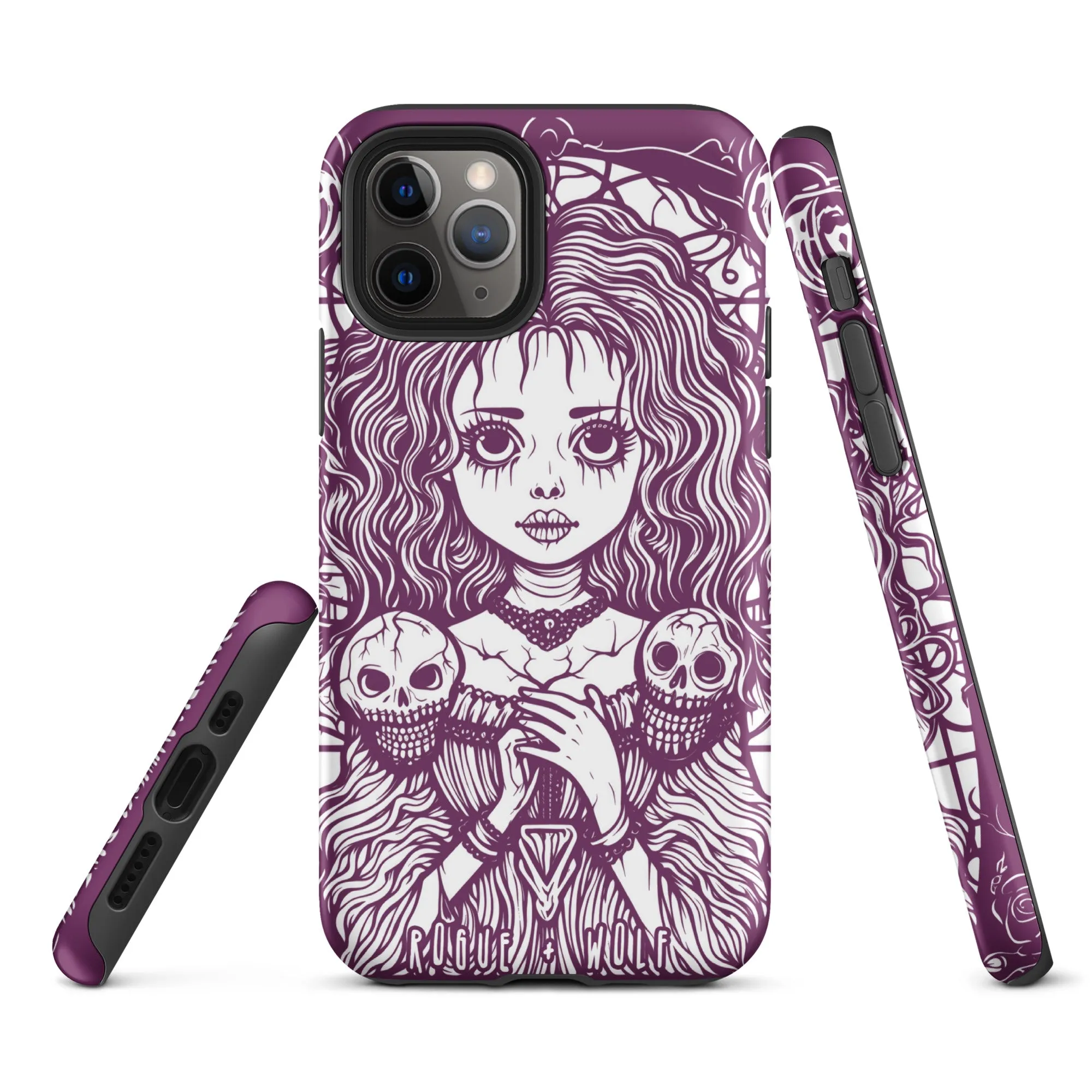 Cursed to Love Tough iPhone Case - Shockproof Witchy Case Goth Cell Phone Accessories Cool Gothic & Christmas Gifts