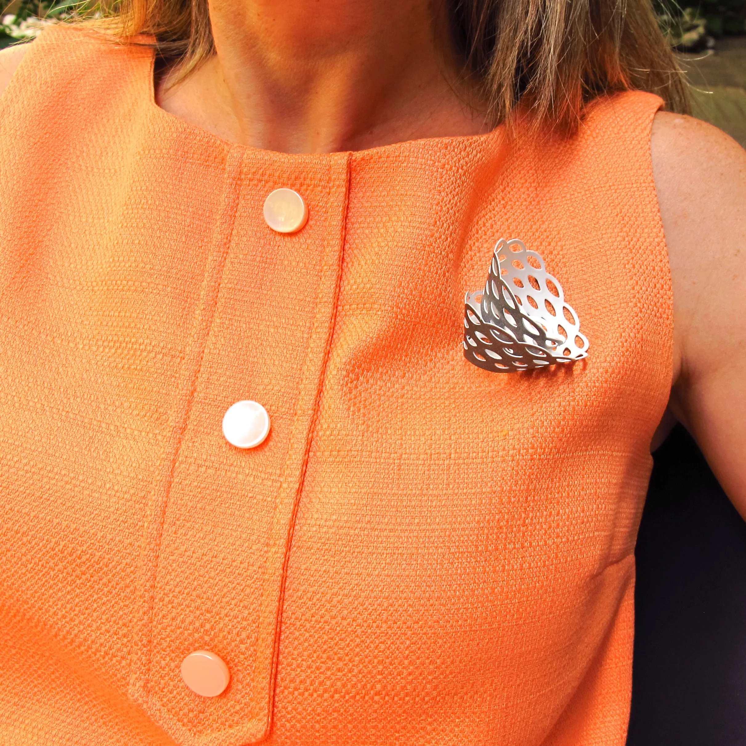 Doily Spiral Brooch