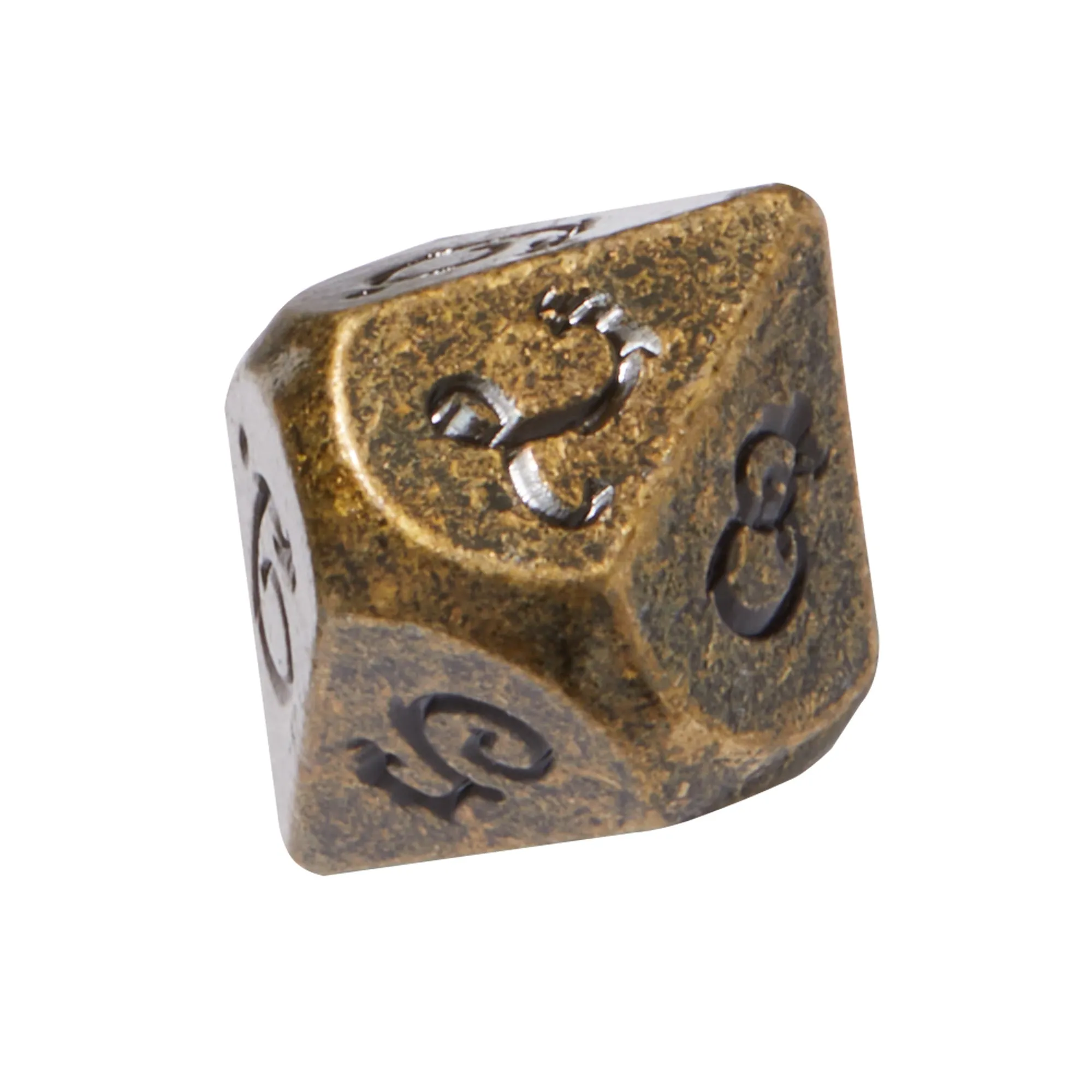 Dwarven Mines Gold Colored Metal 7pc Dice Set