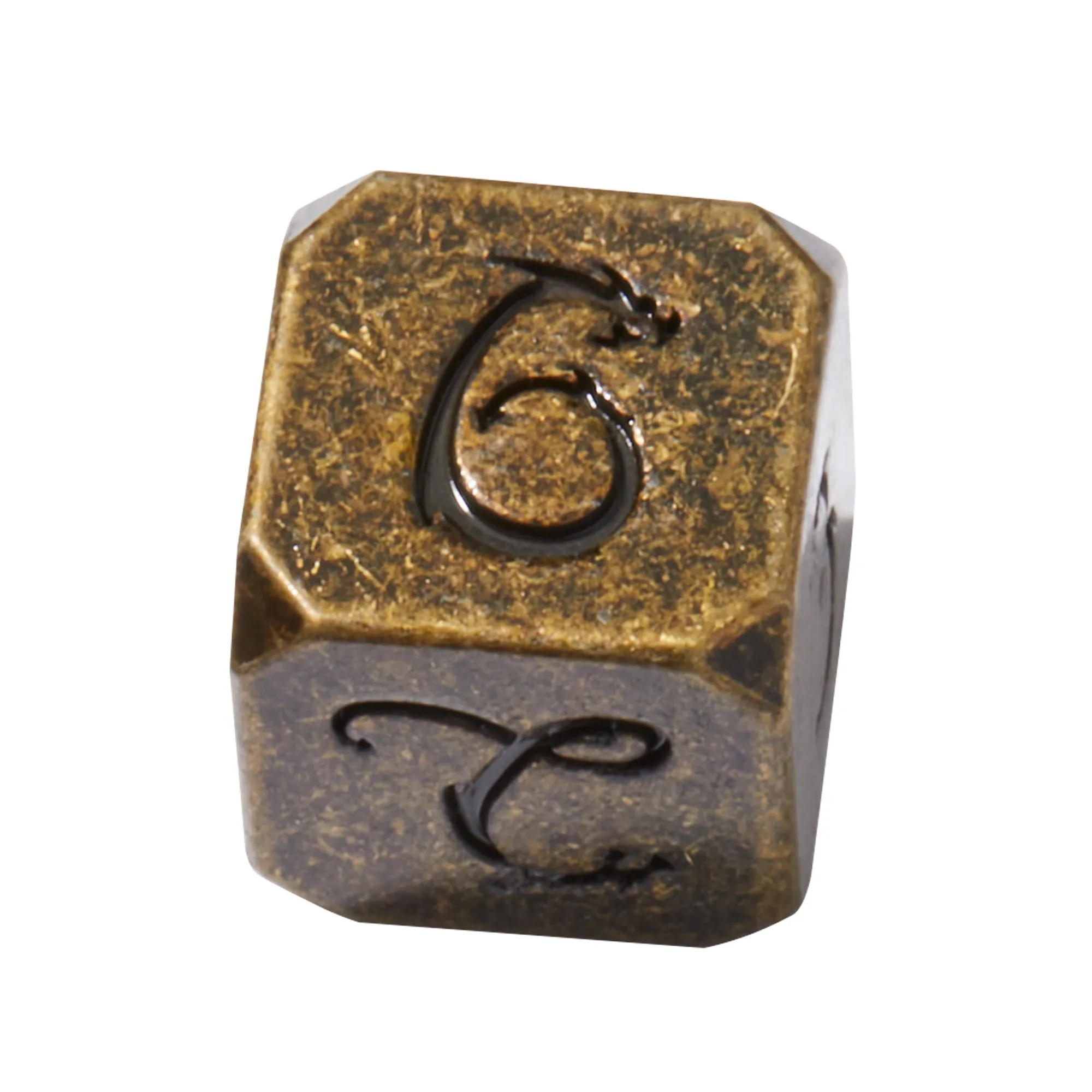 Dwarven Mines Gold Colored Metal 7pc Dice Set