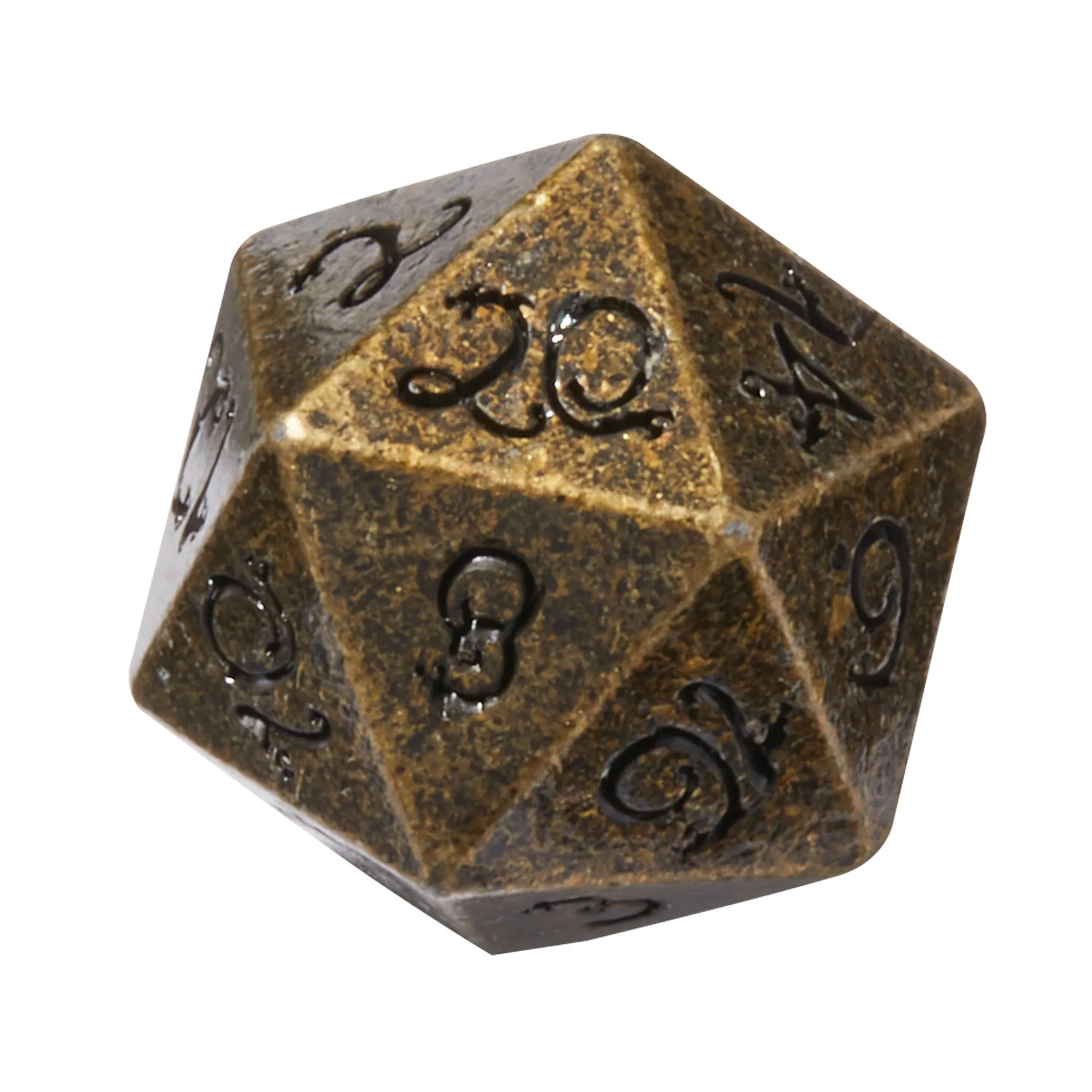 Dwarven Mines Gold Colored Metal 7pc Dice Set