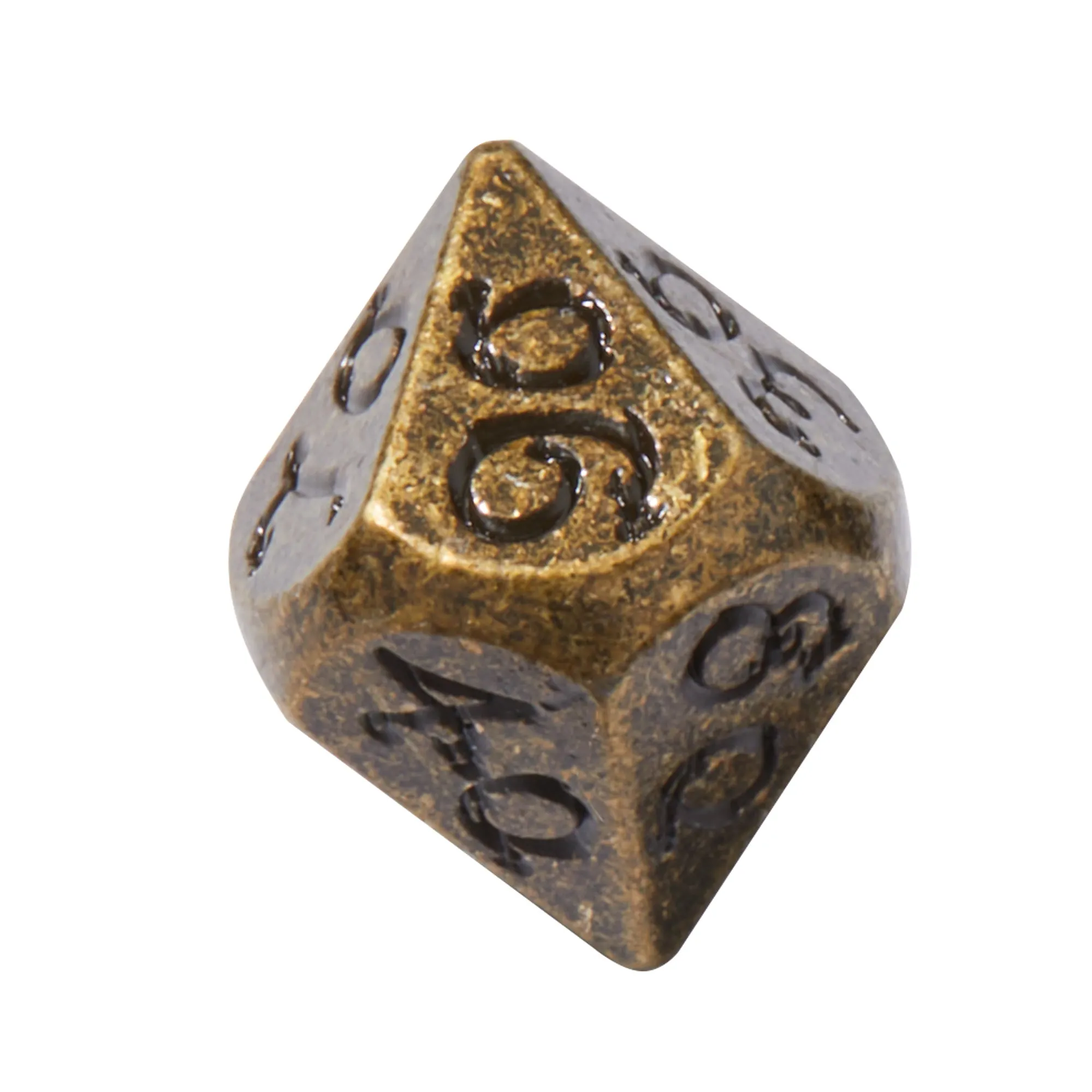 Dwarven Mines Gold Colored Metal 7pc Dice Set