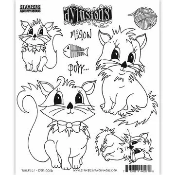 Dylusions -Purrfect  Stamp