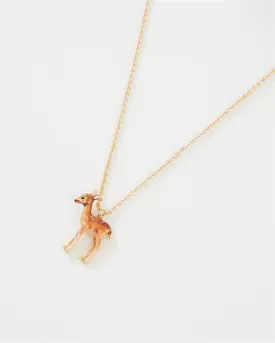 Enamel Fawn Necklace