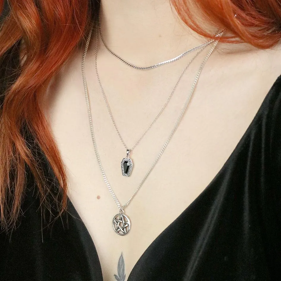 ENDORA. Silver Pentagram Necklace