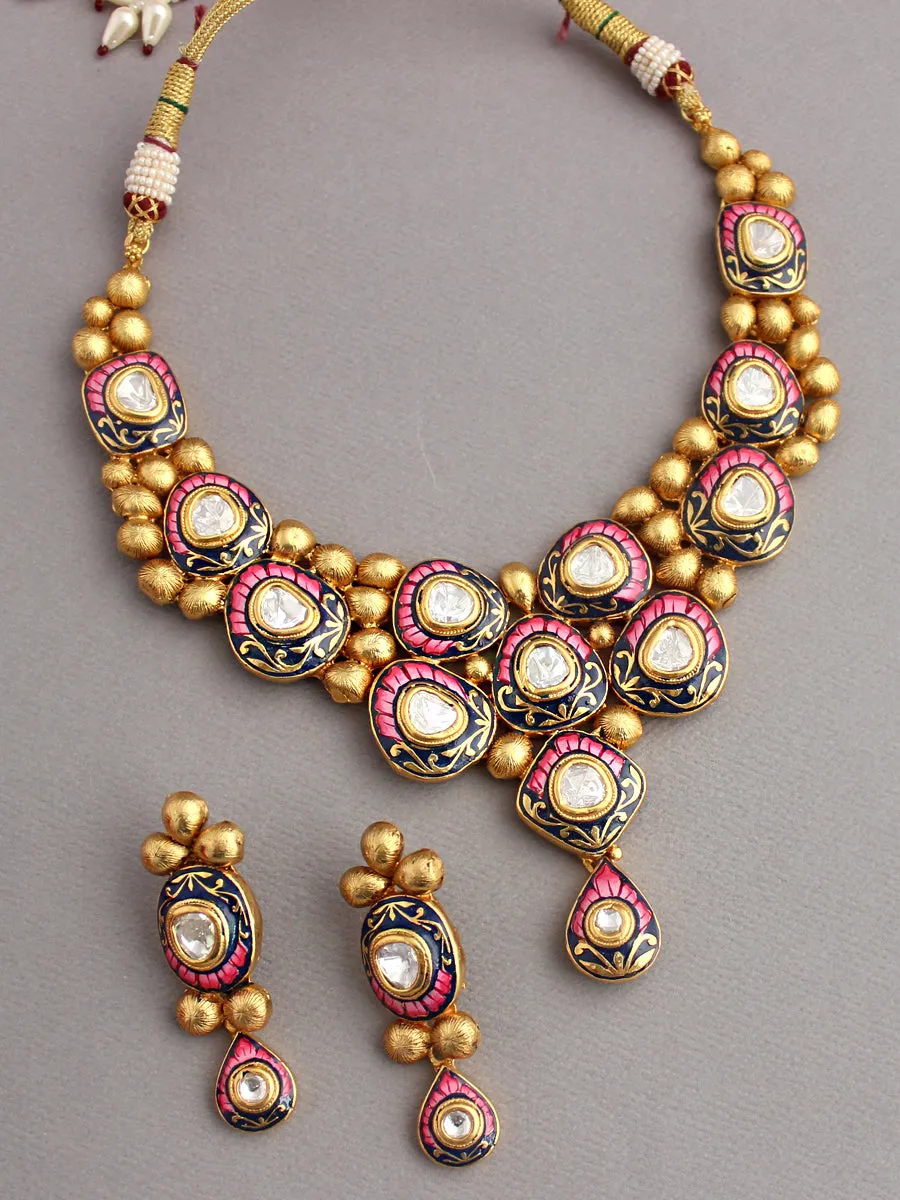 Falguni Meenakari Necklace Set