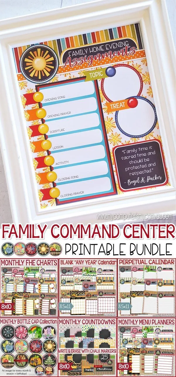 Family Command Center PRINTABLES {Discounted Bundle}