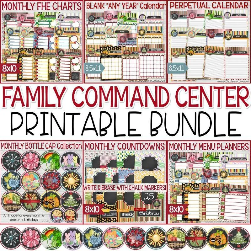 Family Command Center PRINTABLES {Discounted Bundle}