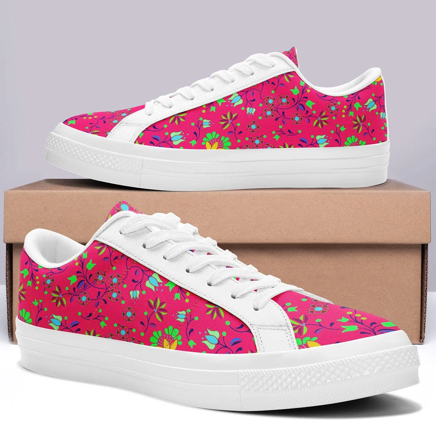 Fleur Indigine Rouge Aapisi Low Top Canvas Shoes White Sole