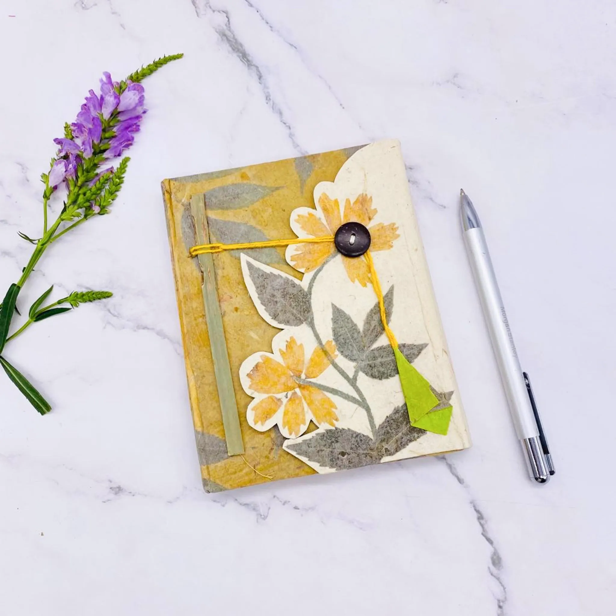 Flower Blossom Hand Painted Lokta Note Book