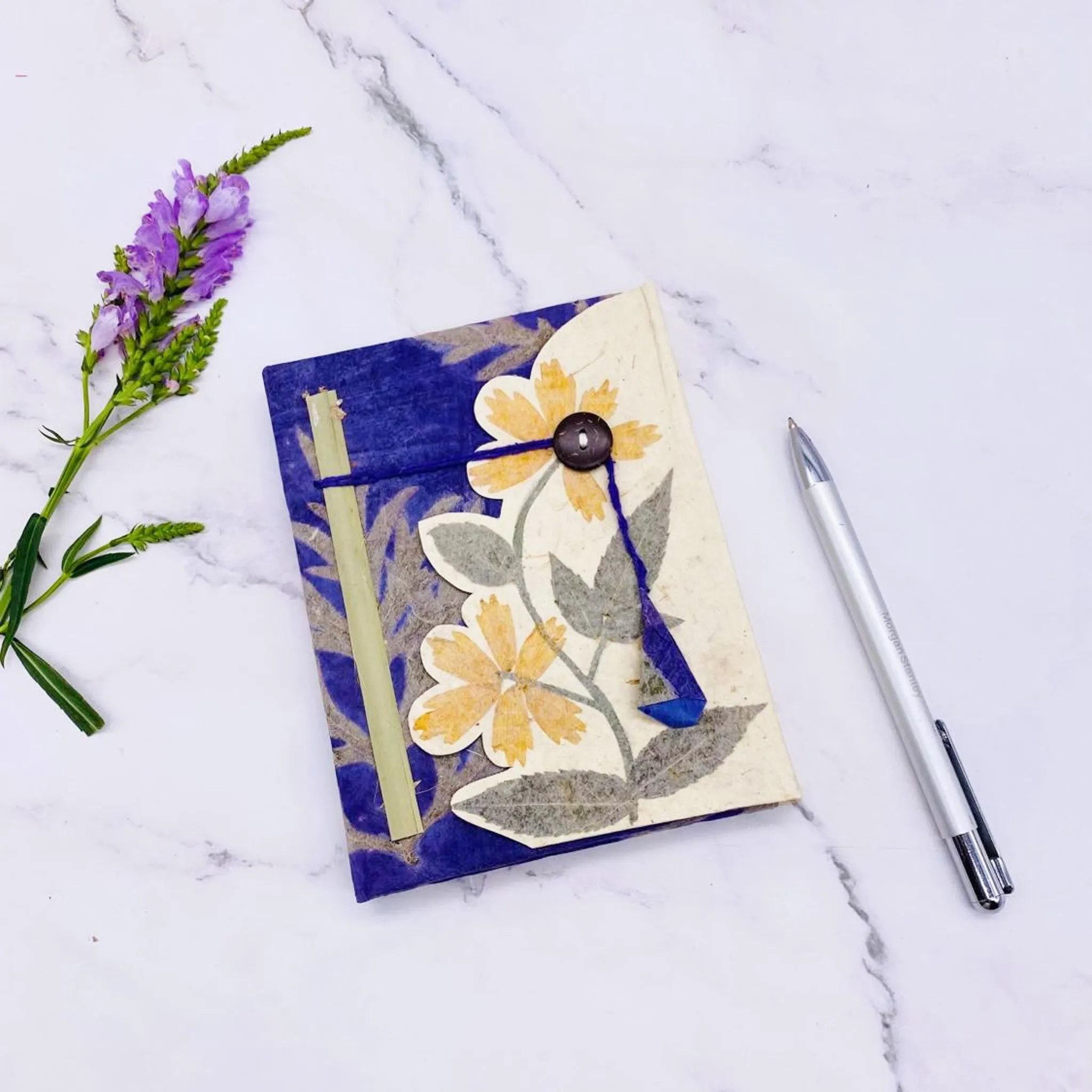 Flower Blossom Hand Painted Lokta Note Book