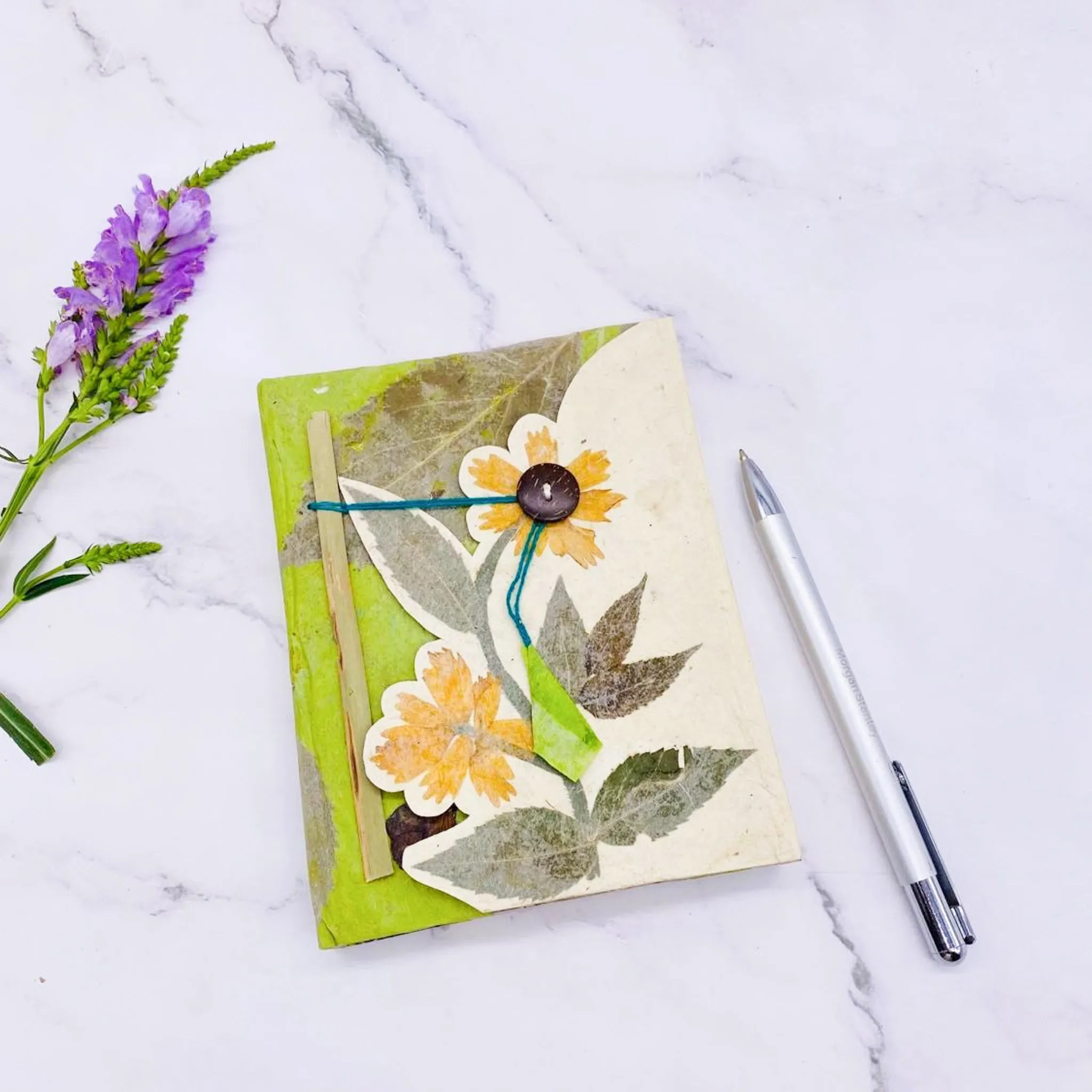 Flower Blossom Hand Painted Lokta Note Book