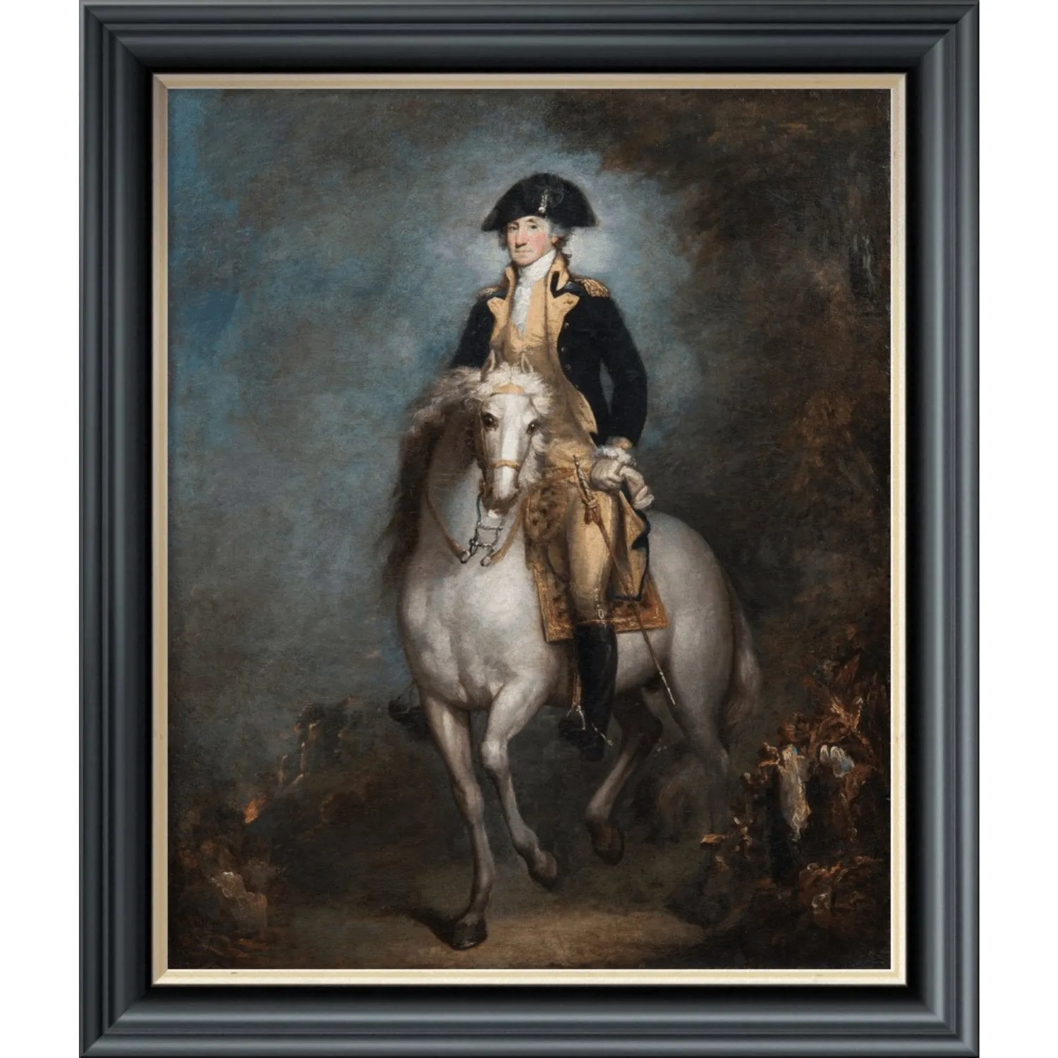 George Washington on Horseback by Rembrandt Peale Framed Print: Large Edition