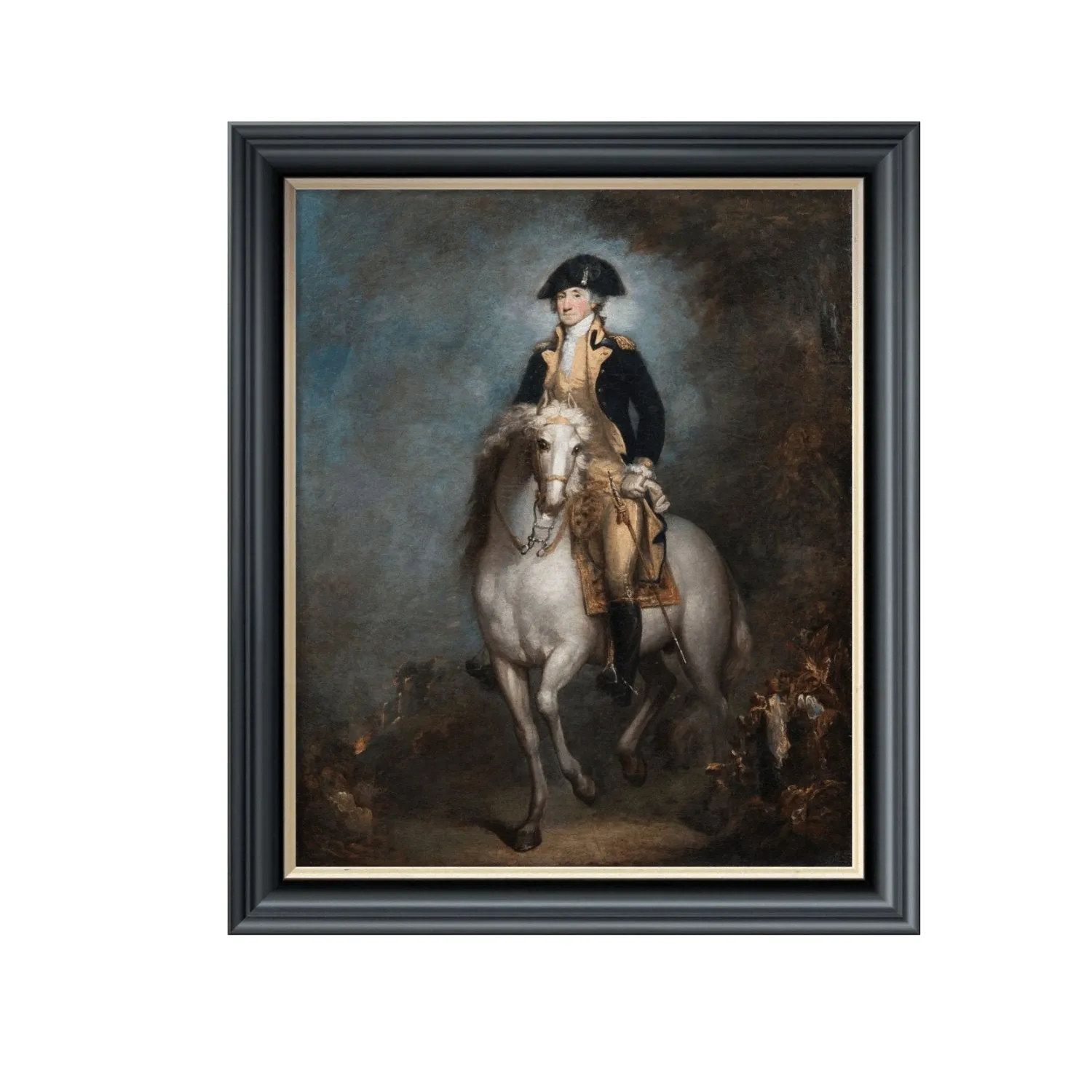 George Washington on Horseback by Rembrandt Peale Framed Print: Small Edition