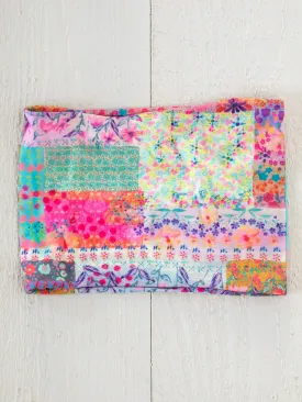 Half Boho Bandeau® Headband - Pink Watercolor Patchwork