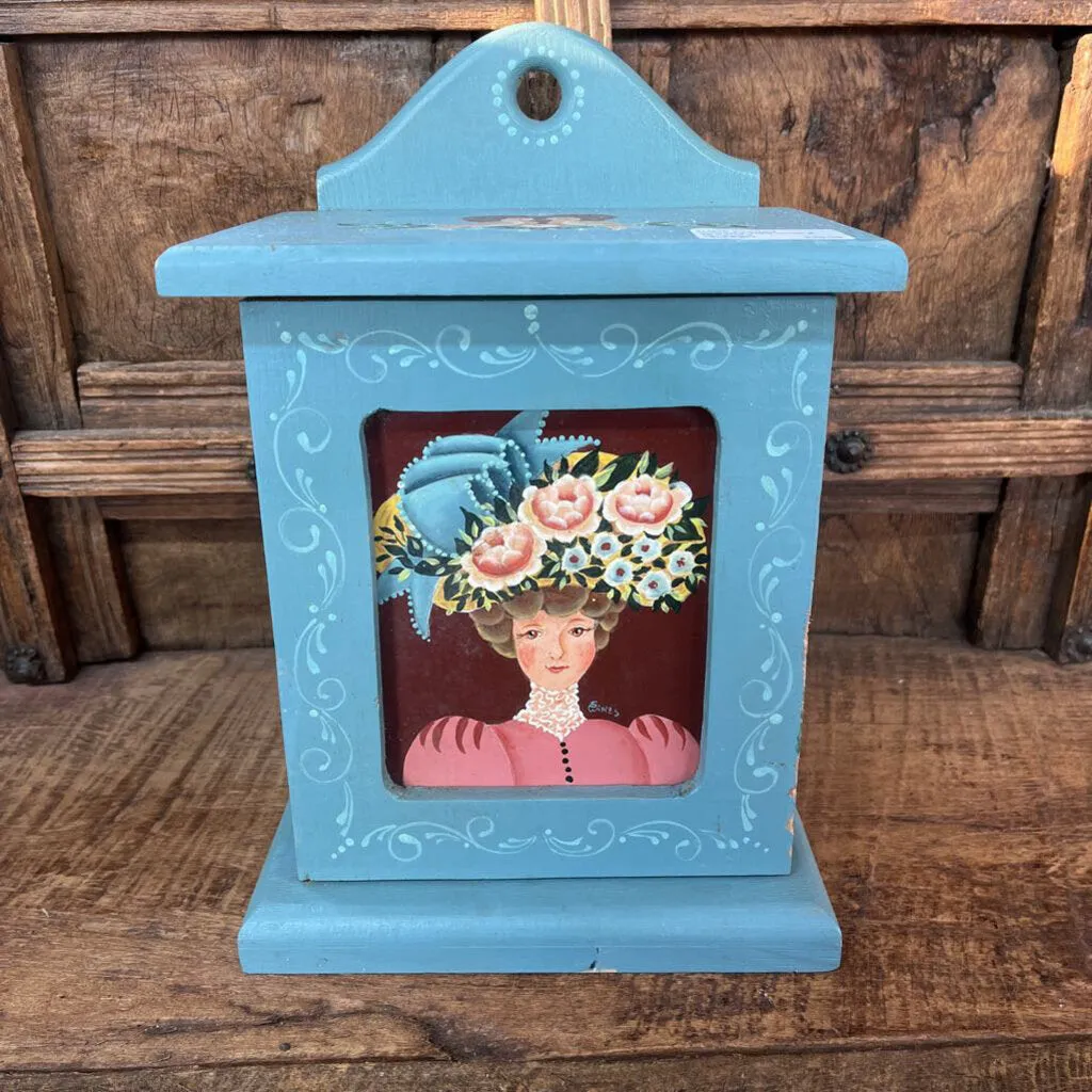 HAND PAINTED JEWELRY BOX WITH 2 DRAWERS