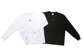 Hand Painted Logo Graphic Long Sleeve T-shirt