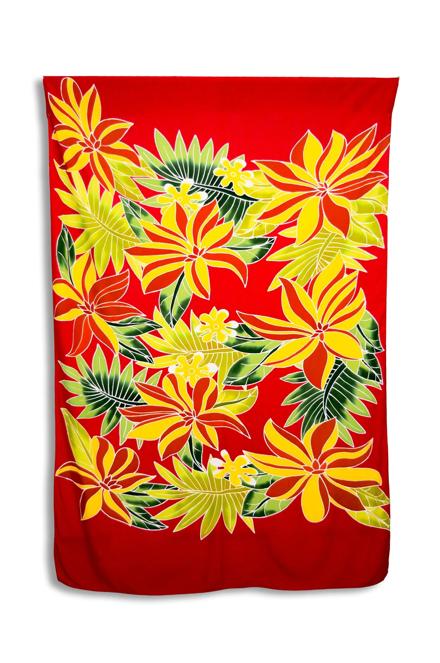 Hand Painted Sarong, Red Kooba