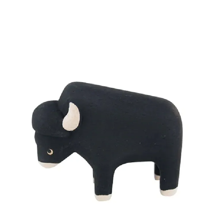 Handmade Tiny Wooden Bison