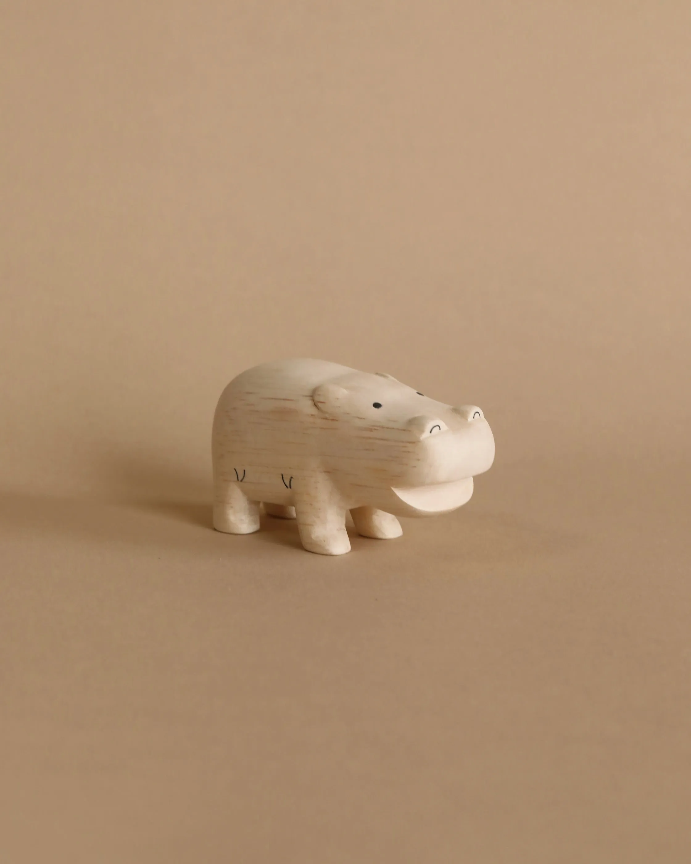 Handmade Tiny Wooden Safari Animals - Hippo