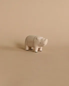 Handmade Tiny Wooden Safari Animals - Rhino