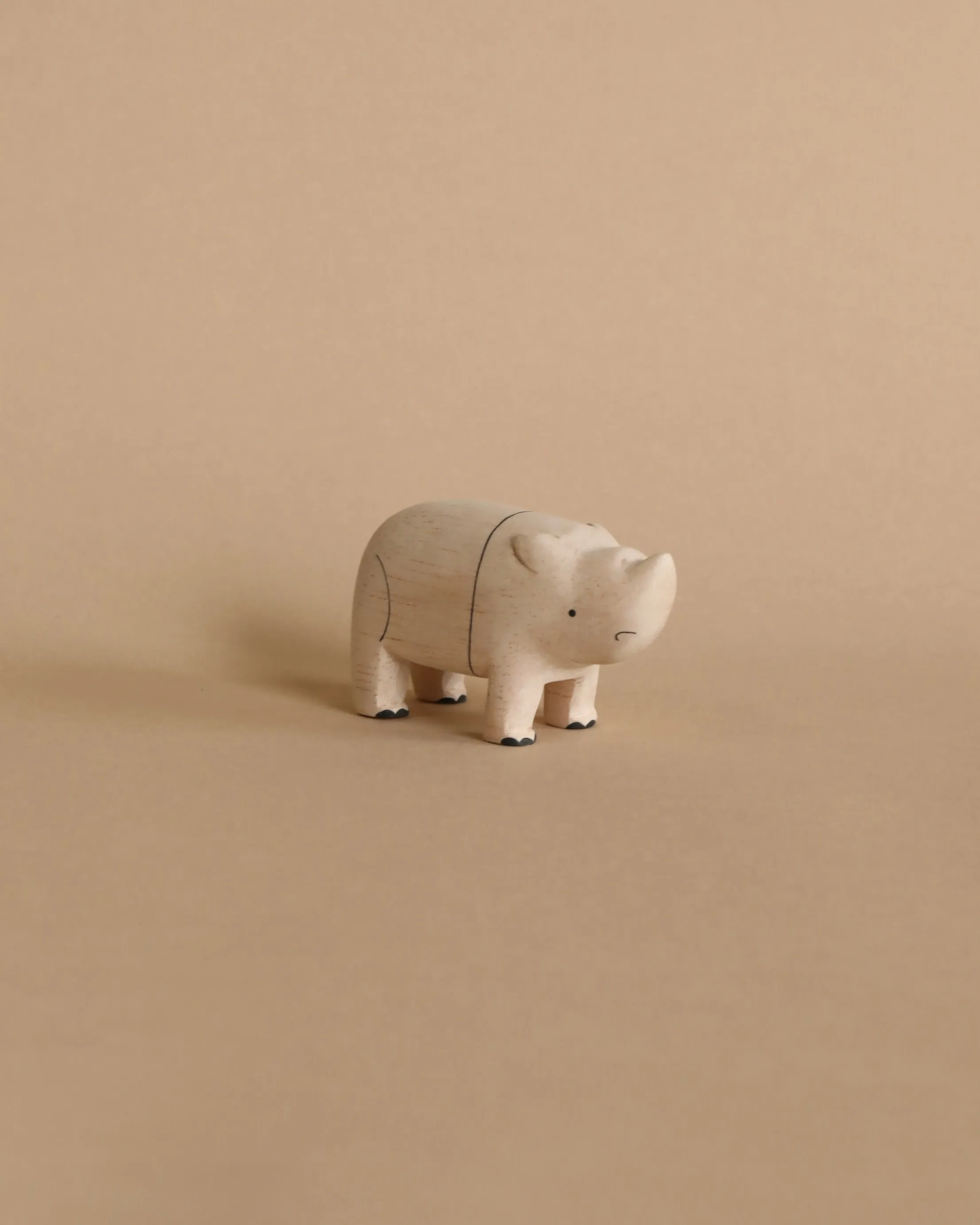 Handmade Tiny Wooden Safari Animals - Rhino