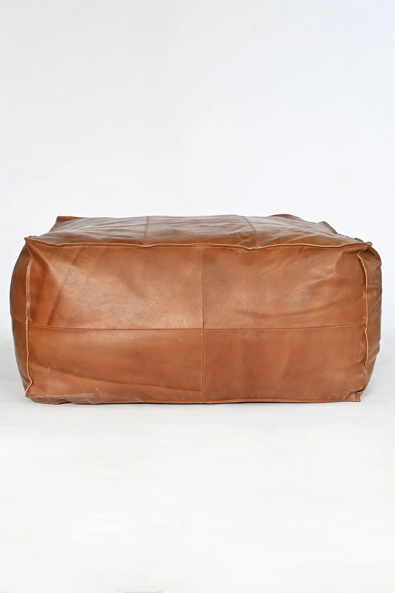 HARPER- CUBICAL  LEATHER POUF