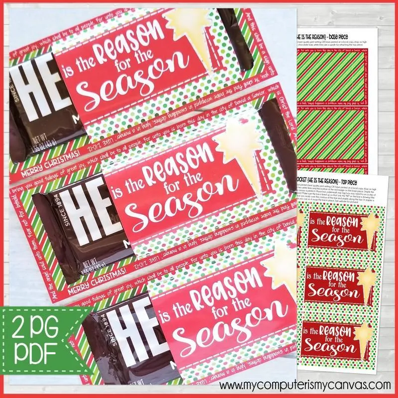 HE IS THE REASON Chocolate Bar {POCKET} PRINTABLE